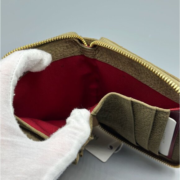 Hammitt 5 North Plume Moss Green Nubuck Leather Compact Zip Around Wallet 16470 - Picture 12 of 15